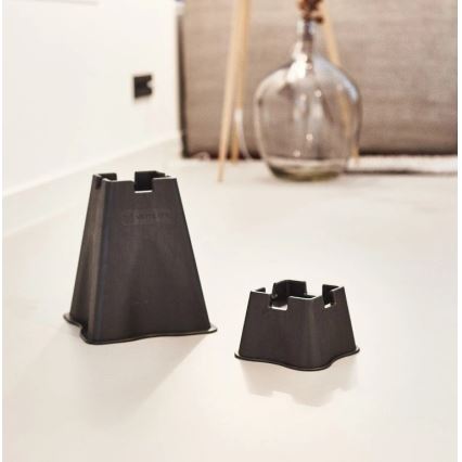 Vitility - Set med 4 sänghöjare, 7 cm, svart