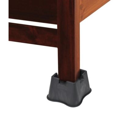 Vitility - Set med 4 sänghöjare, 7 cm, svart