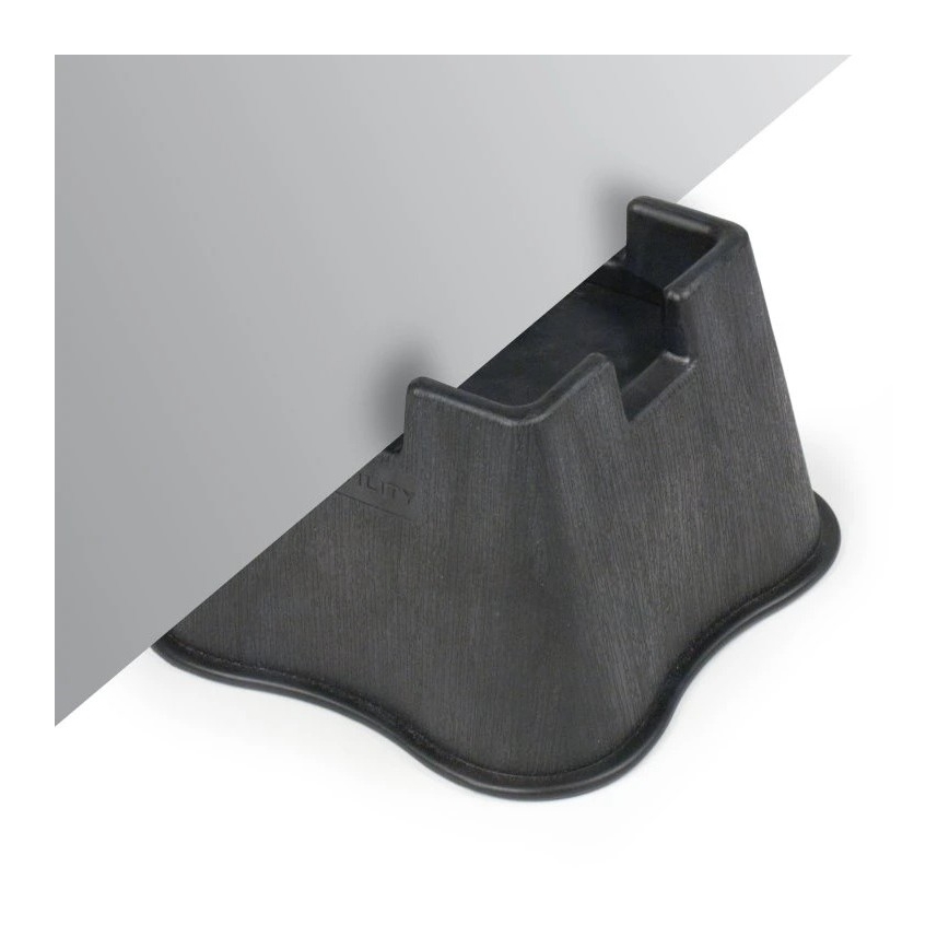 Vitility - Set med 4 sänghöjare, 7 cm, svart