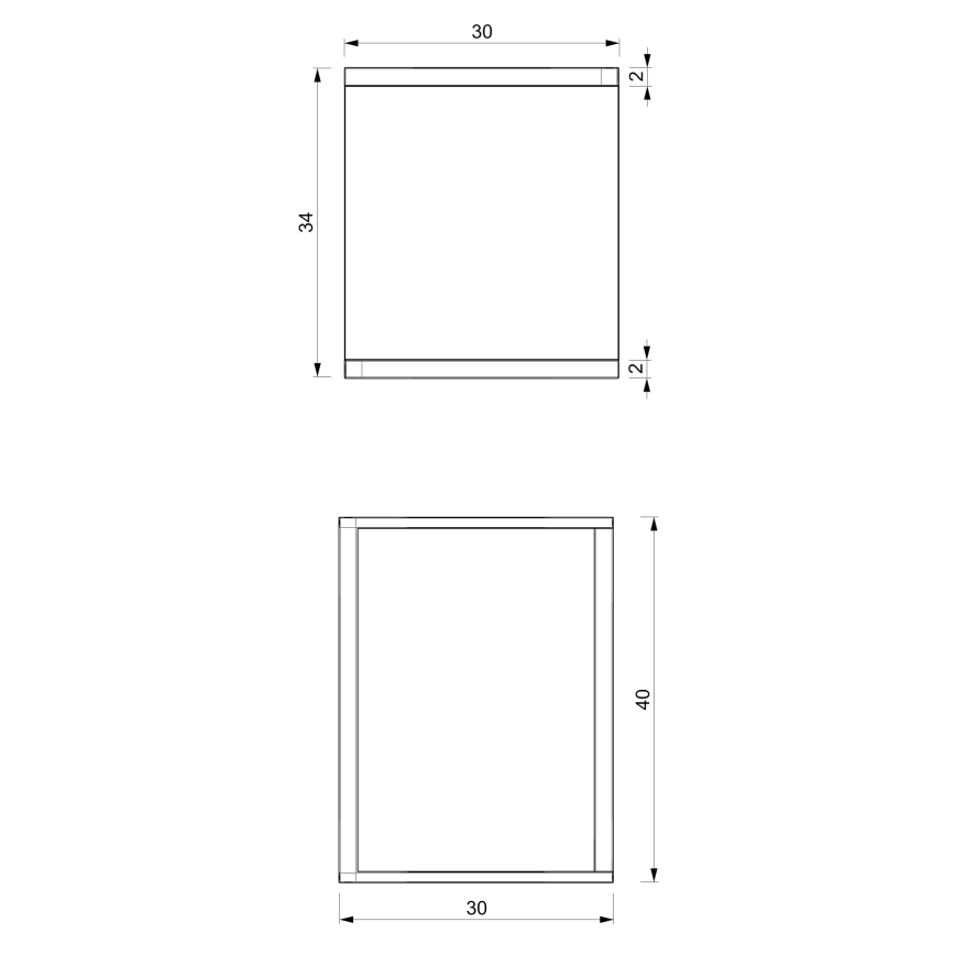 Blomsterställ 40x30x34 cm vit