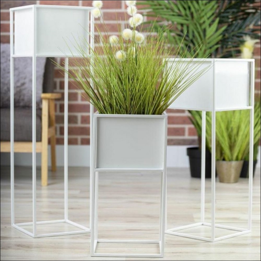 Blomsterställ 50x24 cm vit