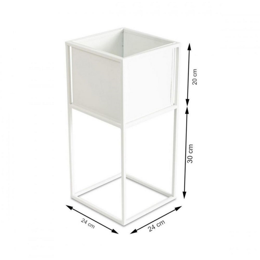 Blomsterställ 50x24 cm vit