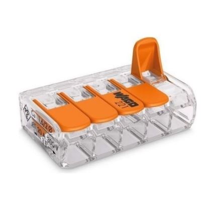 WAGO 221-415 - Kopplingsklämma  COMPACT 5x4 450V orange