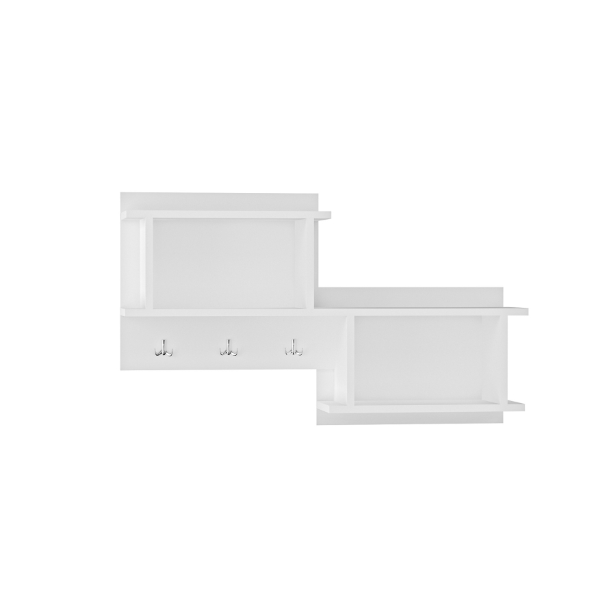 Wall hanger with a shelf NIZZA 51,8x100 cm vit