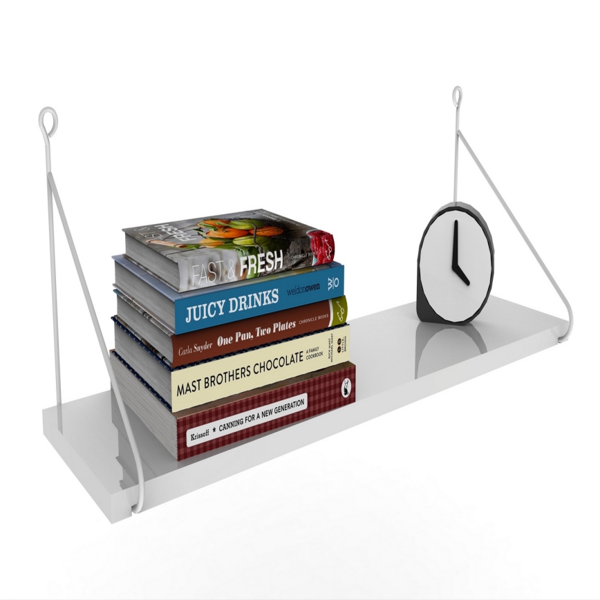 Wall shelf ARMONI 20x72 cm vit