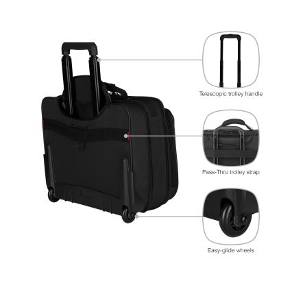 Wenger - Travel luggage på hjul 29 l + laptop låda 15,6 Granada svart