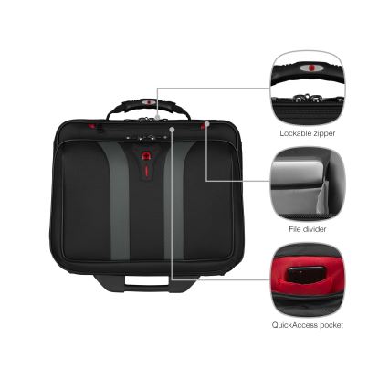 Wenger - Travel luggage på hjul 29 l + laptop låda 15,6 Granada svart