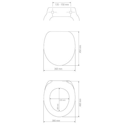 WENKO 105000100-WC-sits AURORA 45x36 cm vit