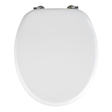 WENKO 154008100-WC toalettsits VALENCIA 43x36 cm vit/silver