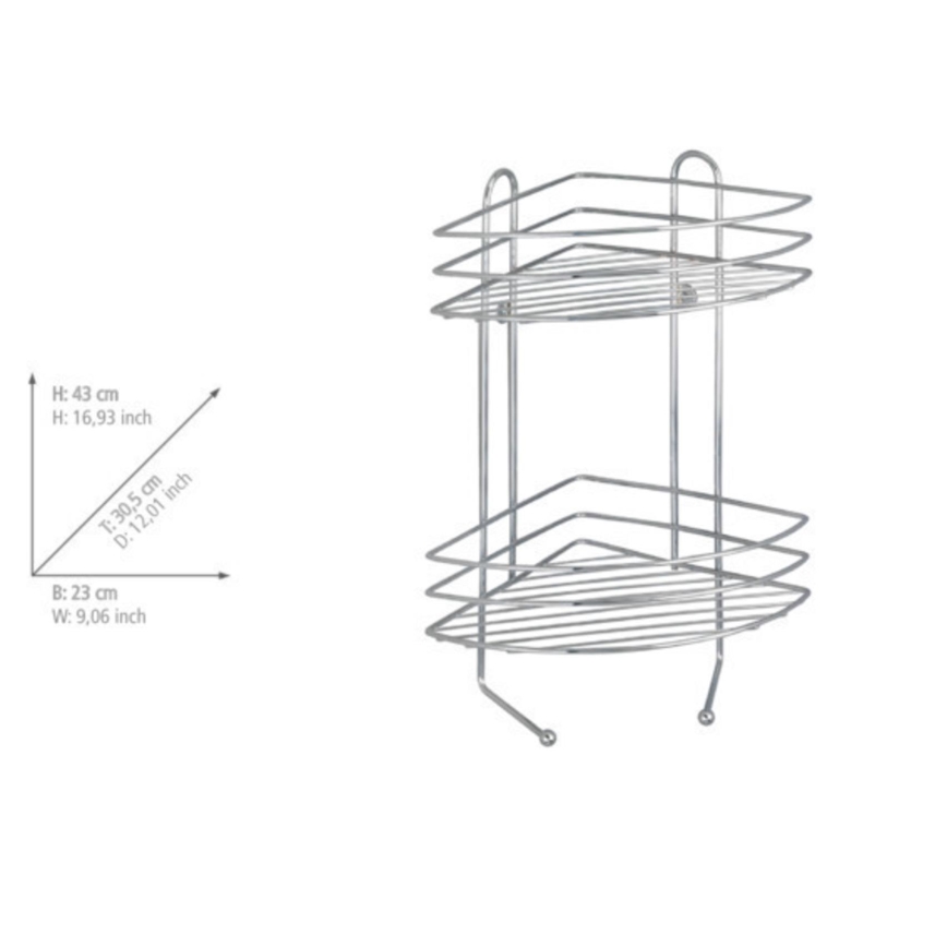 WENKO 15498100 - Hörnhylla EXCLUSIVE 23x30,5 cm blank krom