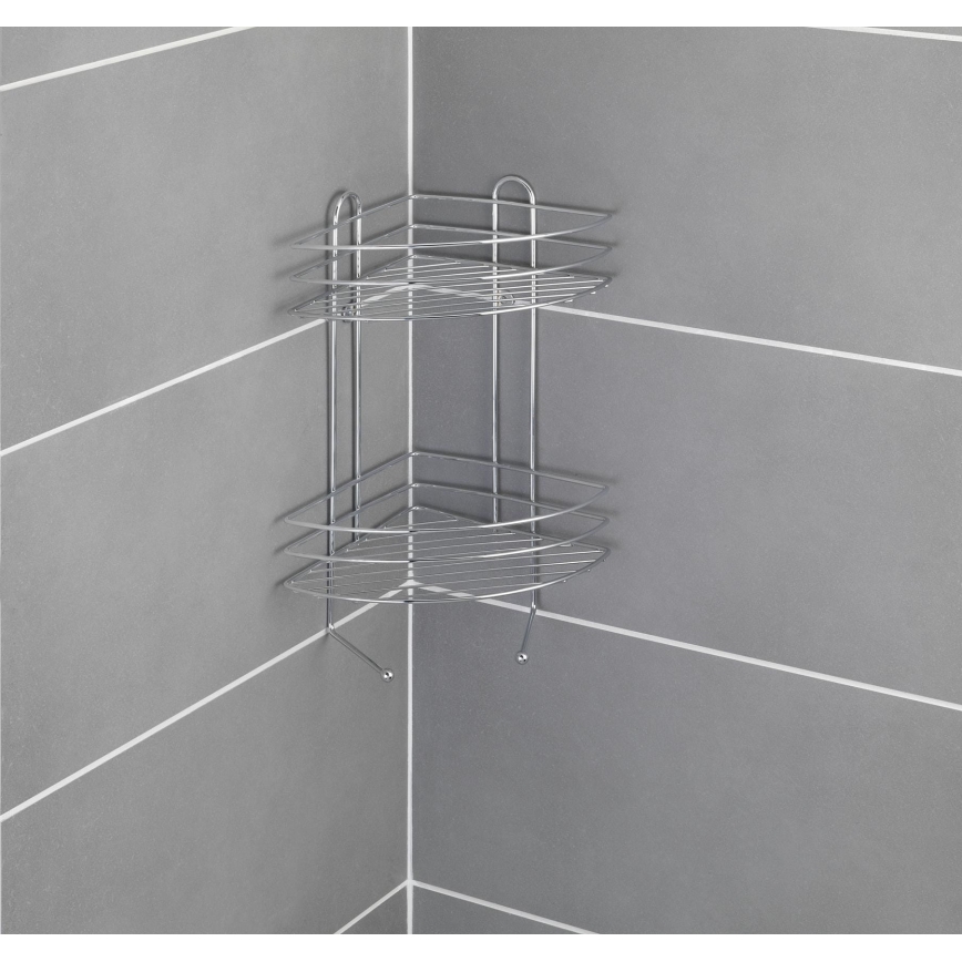WENKO 15498100 - Hörnhylla EXCLUSIVE 23x30,5 cm blank krom