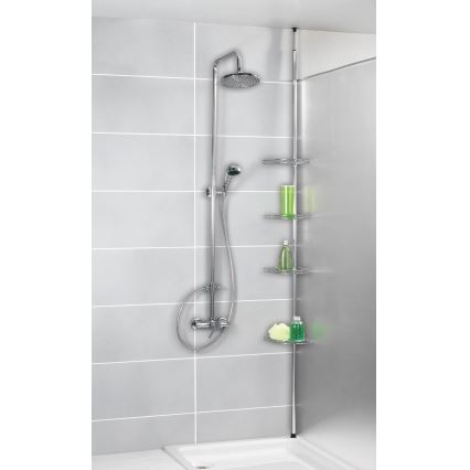 WENKO 18596100-Hörnelement PREA 28x200 cm rostfritt stål/blank krom