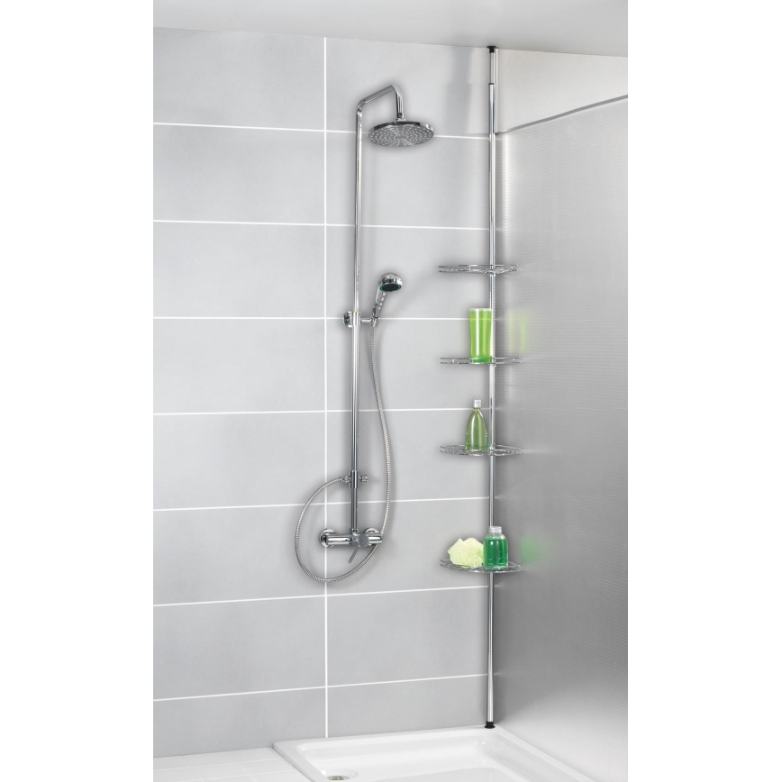 WENKO 18596100-Hörnelement PREA 28x200 cm rostfritt stål/blank krom