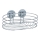 WENKO 18775100-Hylla TURBO-LOC RUND STÅL 23,5x13,5 cm blank krom