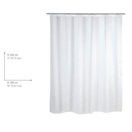 WENKO 19104100 - Duschdraperi 180x200 cm vitt