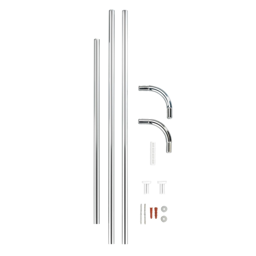 WENKO 19215100 - Stångfäste UNIVERSAL 2x2 cm krom/vit