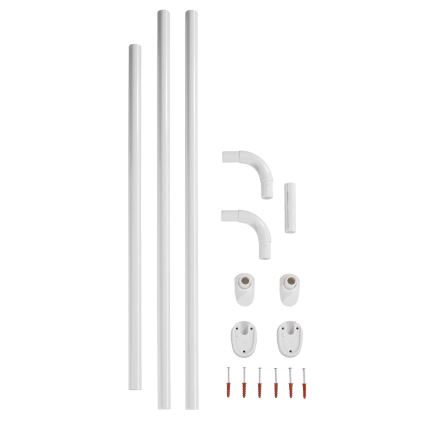 WENKO 19216100 - Stånghållare UNIVERSAL 2,5x2,5 cm vit