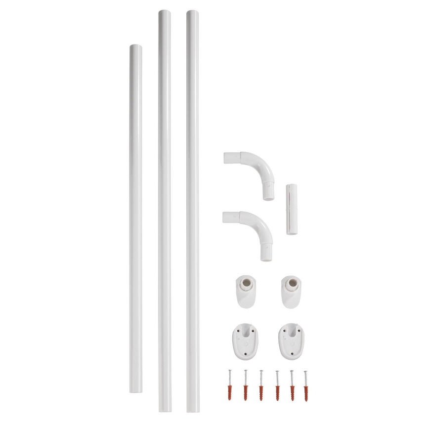 WENKO 19216100 - Stånghållare UNIVERSAL 2,5x2,5 cm vit