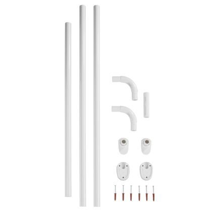 WENKO 19216100 - Stånghållare UNIVERSAL 2,5x2,5 cm vit