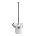 WENKO 19614100 - Toalettborste BOSIO MATT 10x14 cm rostfritt stål/silver/satinerad