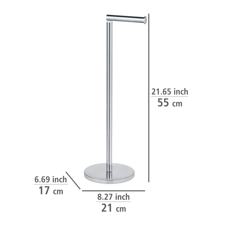WENKO 19637100 - Toalettpappershållare 21x55 cm i rostfritt stål/silver