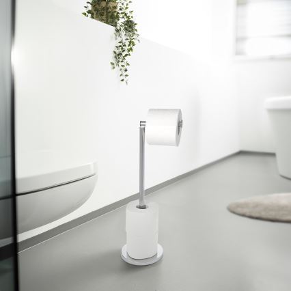 WENKO 19637100 - Toalettpappershållare 21x55 cm i rostfritt stål/silver