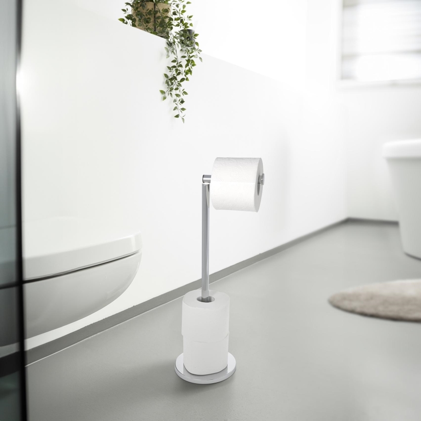 WENKO 19637100 - Toalettpappershållare 21x55 cm i rostfritt stål/silver