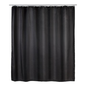 WENKO 20043100 - Duschdraperi 180x200 cm svart