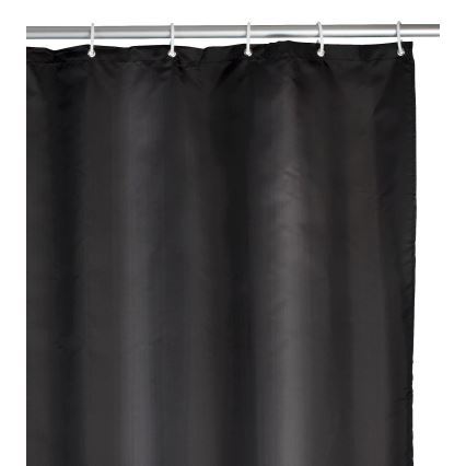 WENKO 20043100 - Duschdraperi 180x200 cm svart