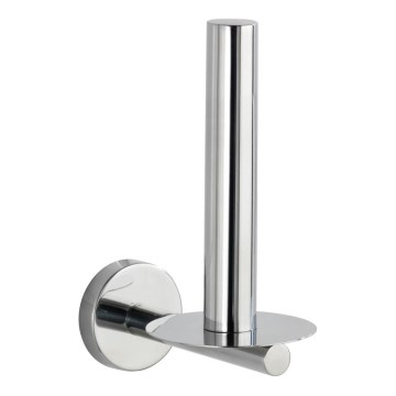 WENKO 20218100 - Toalettpappershållare BOSIO SHINE 8 x 12,5 cm, rostfritt stål/silver