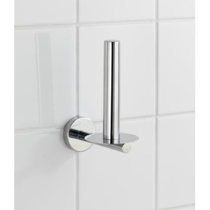 WENKO 20218100 - Toalettpappershållare BOSIO SHINE 8 x 12,5 cm, rostfritt stål/silver