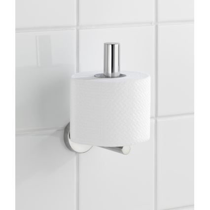 WENKO 20218100 - Toalettpappershållare BOSIO SHINE 8 x 12,5 cm, rostfritt stål/silver