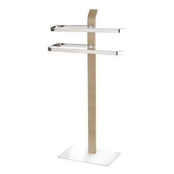 WENKO 20396100 - Handdukställ SAMONA 40,5x79,5 cm blank krom/brun