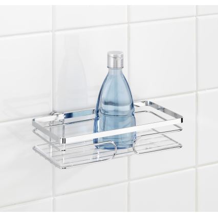WENKO 20409100-Hylla PREMIUM i rostfritt stål 24x13,5 cm rostfritt stål/silverfärgad