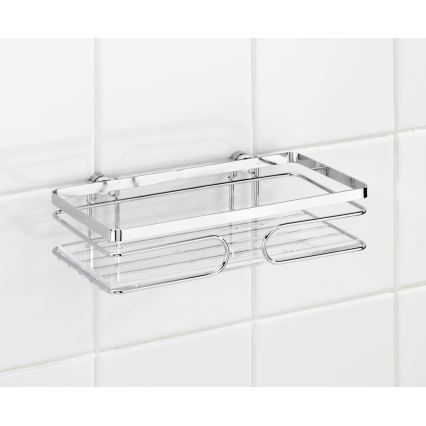 WENKO 20409100-Hylla PREMIUM i rostfritt stål 24x13,5 cm rostfritt stål/silverfärgad