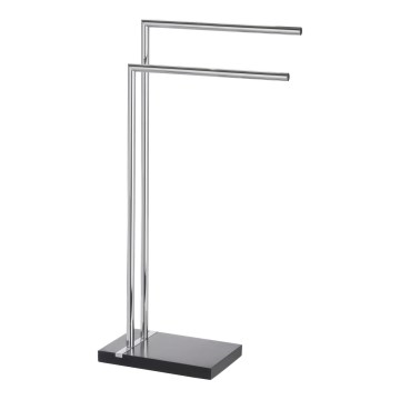 WENKO 20461100 - Handduksställ NOBLE 45,5x82 cm krom/svart