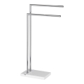 WENKO 20487100 - Handduksställ NOBLE 45,5x82 cm blankkrom/vit