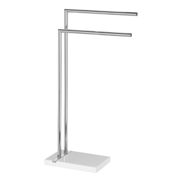 WENKO 20487100 - Handduksställ NOBLE 45,5x82 cm blankkrom/vit