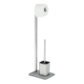 WENKO 20604100 - WC-borste GRANIT 23x73,5 cm rostfritt stål/satinfinish/grå
