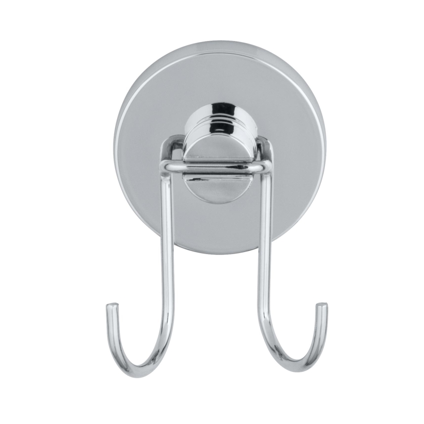 WENKO 20877100-Rakel VACUUM-LOC rund i rostfritt stål 24,5x25 cm, blank krom/silverfärgad