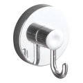 WENKO 20900100-Krok VACUUM-LOC rund i stål 6x6,7 cm blank krom