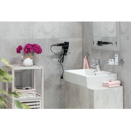 WENKO 20900100-Krok VACUUM-LOC rund i stål 6x6,7 cm blank krom