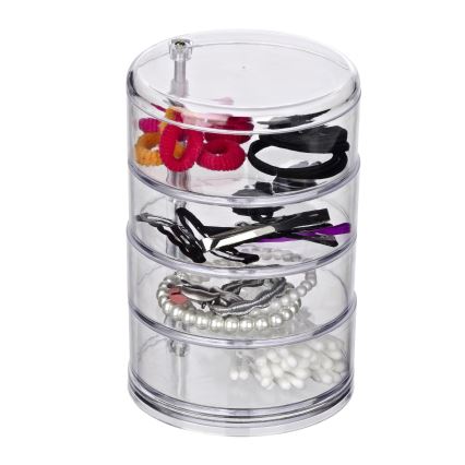 WENKO 20990100 - Förvaringsorganiserare TOWER 11,5 x 17,5 cm, genomskinlig