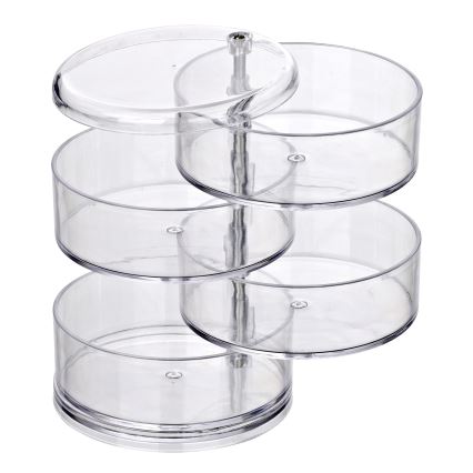 WENKO 20990100 - Förvaringsorganiserare TOWER 11,5 x 17,5 cm, genomskinlig