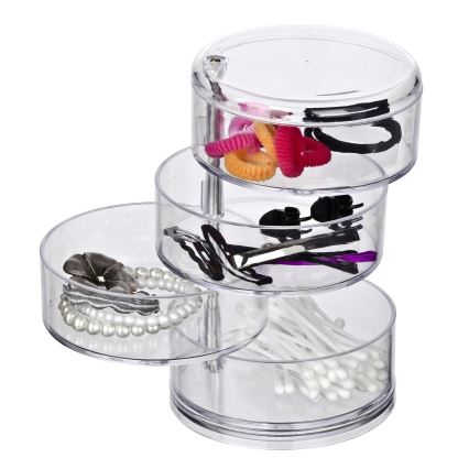 WENKO 20990100 - Förvaringsorganiserare TOWER 11,5 x 17,5 cm, genomskinlig