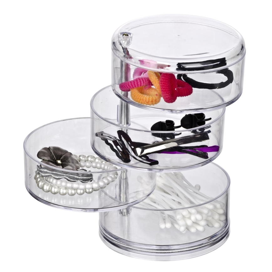 WENKO 20990100 - Förvaringsorganiserare TOWER 11,5 x 17,5 cm, genomskinlig