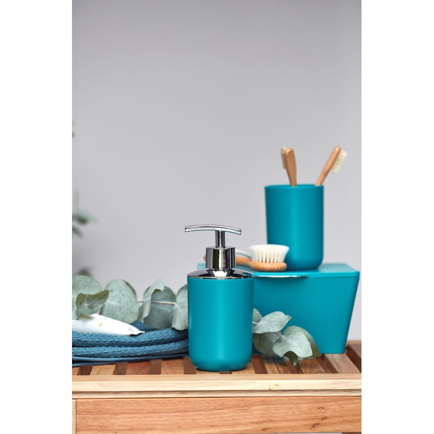 WENKO 21224100 - Tvåldispenser BRASIL 7,3 x 16,5 cm turkos/blank krom