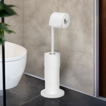 WENKO 21424100 - Toalettpappershållare 21x55 cm vit