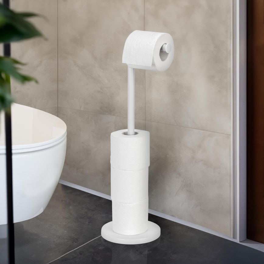 WENKO 21424100 - Toalettpappershållare 21x55 cm vit