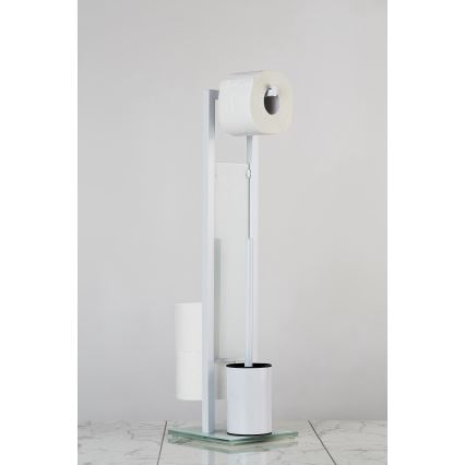 WENKO 21565100 - WC-borste RIVALTA 18x70 cm vit/svart